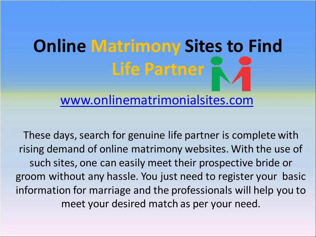 online matrimony sites to find life partner