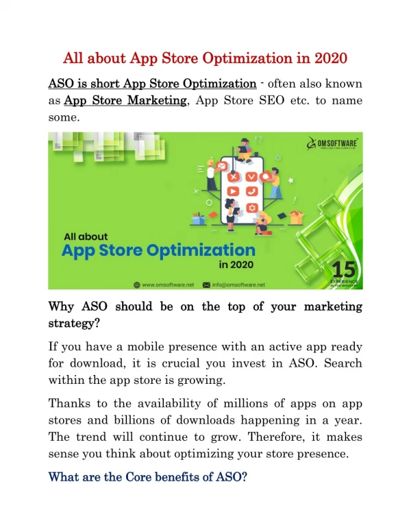 All about App Store Optimization in 2020