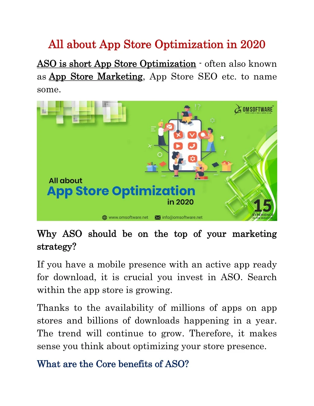 all about app store optimization in 2020