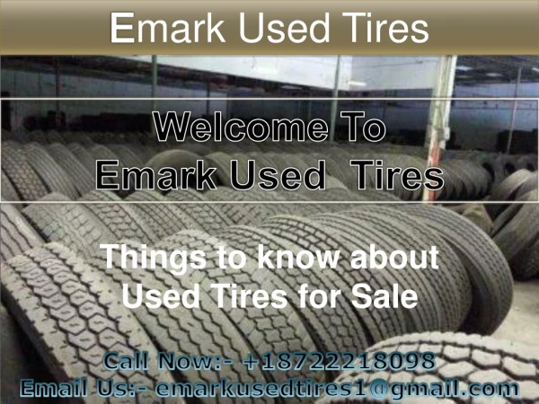 Things To Know About Used Tires For Sale