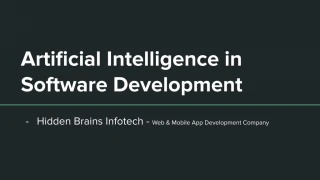 Artificial intelligence in software development - slide 1