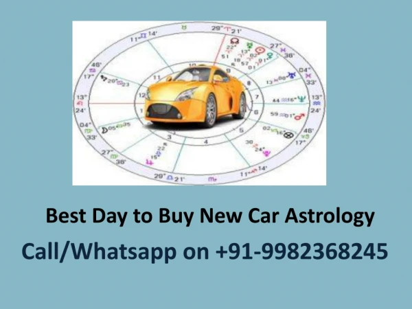 Best Day to Buy New Car Astrology