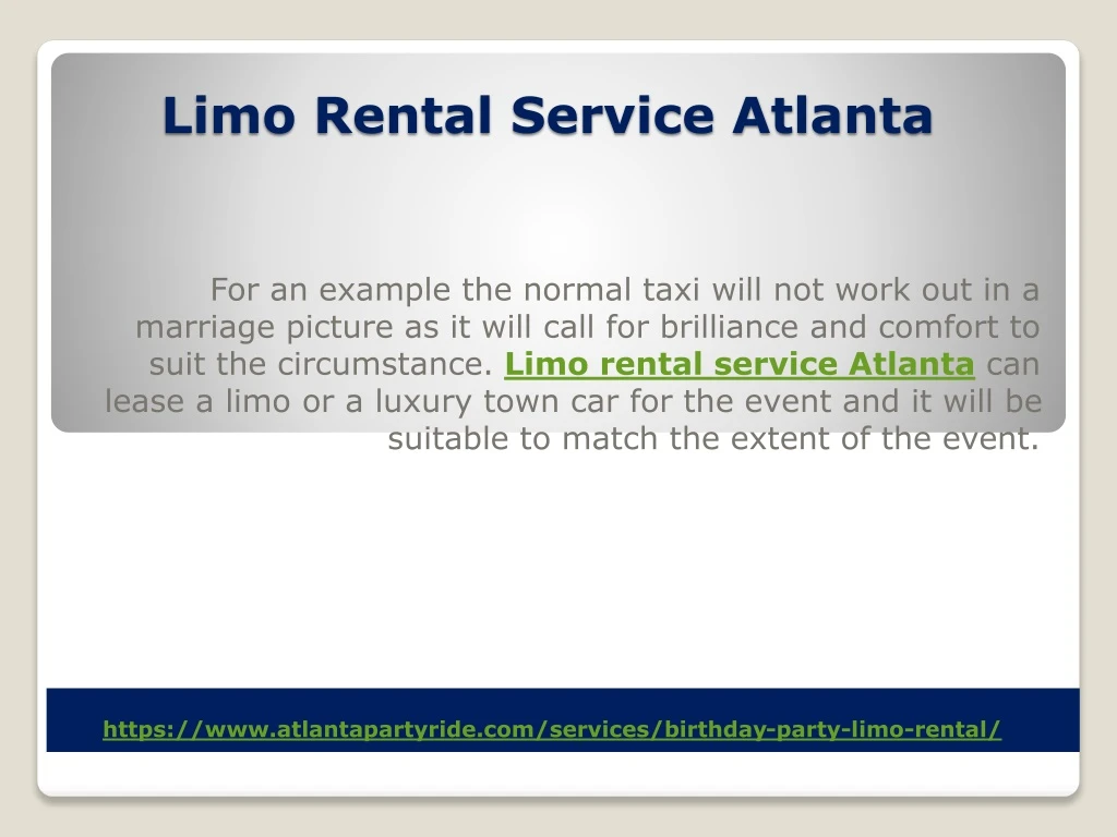 limo rental service atlanta