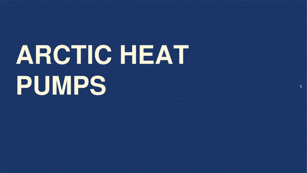 arctic heat pumps