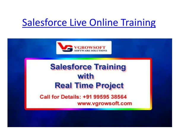 Salesforce Live Online Training | Salesforce Online Training | VGROWSOFT