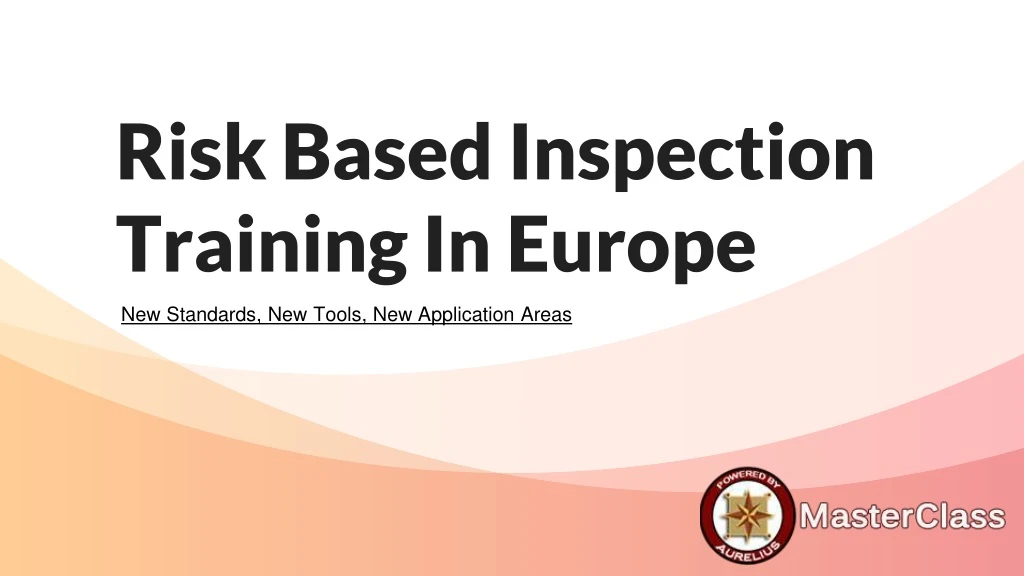 risk based inspection training in europe