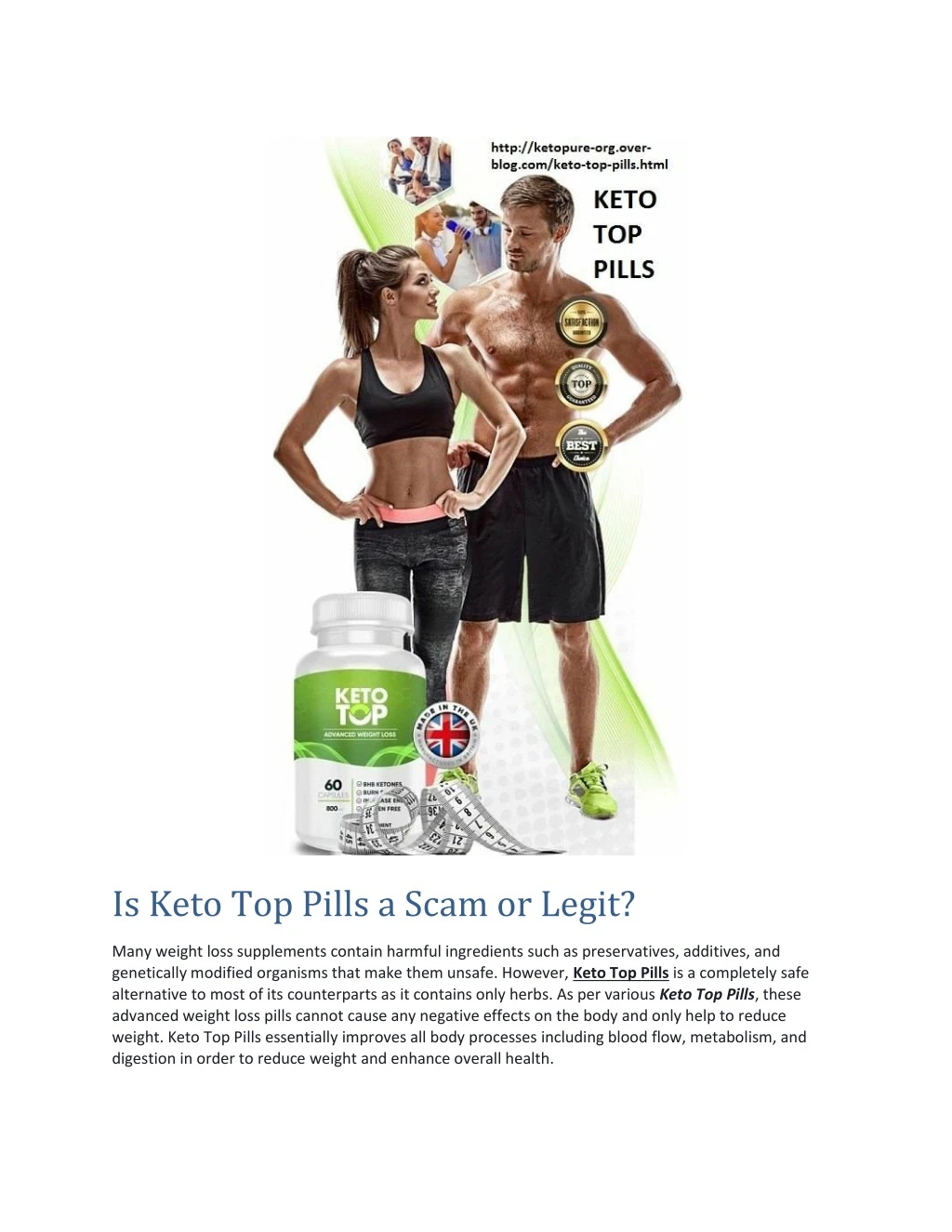 is keto top pills a scam or legit