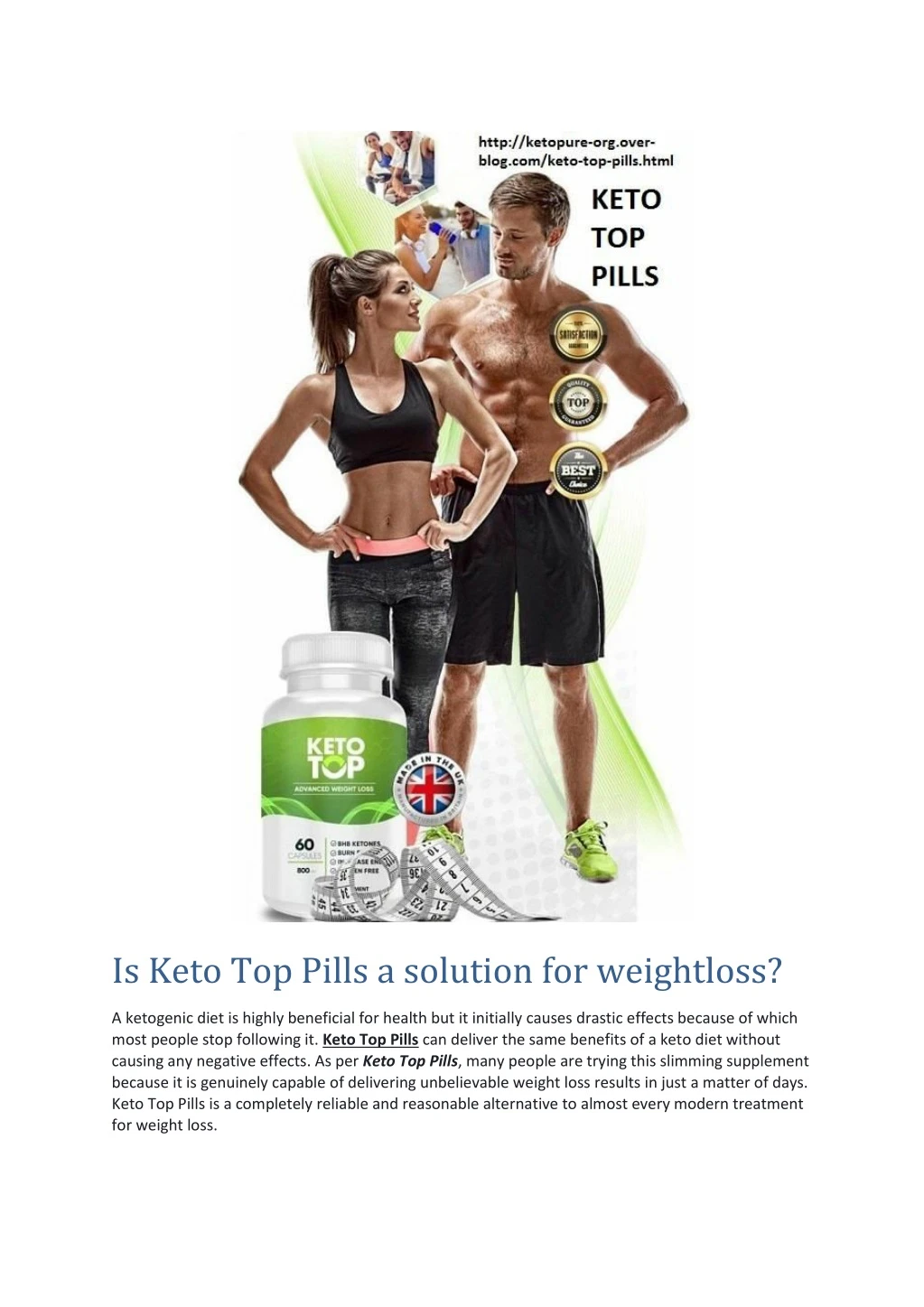 is keto top pills a solution for weightloss