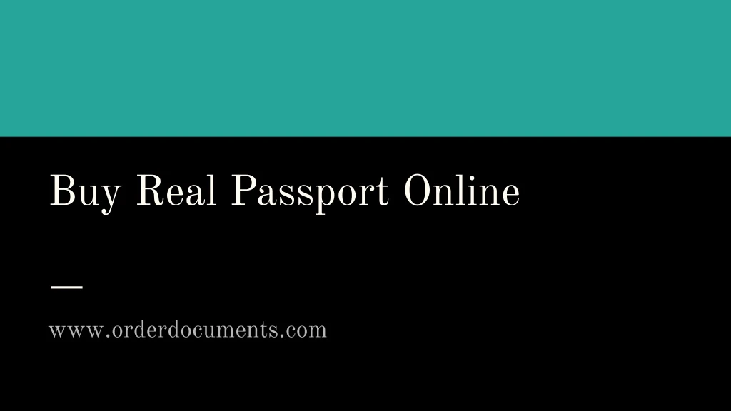 buy real passport online