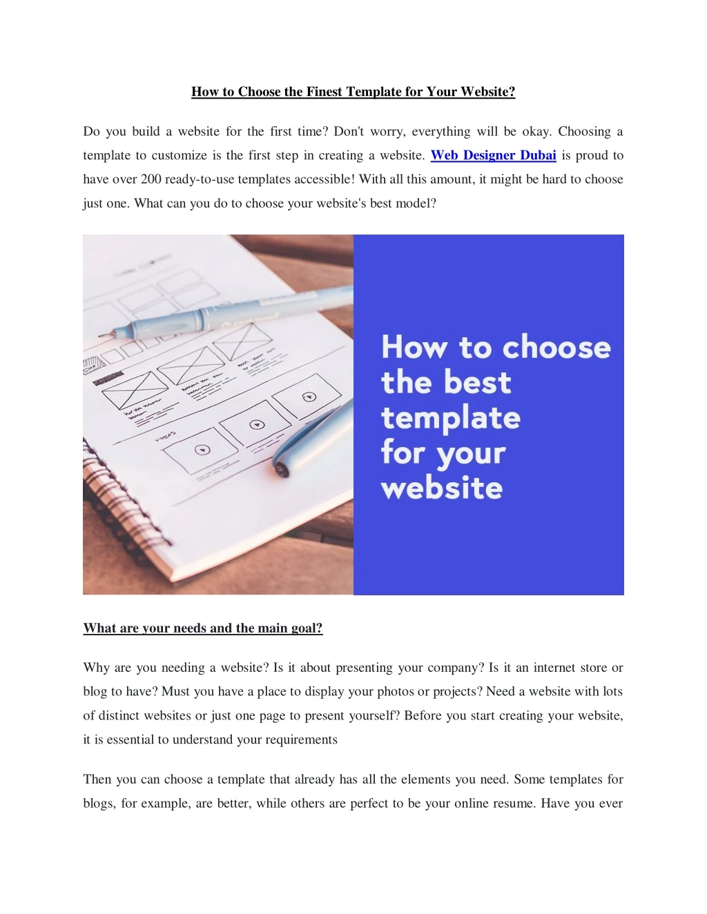 how to choose the finest template for your website