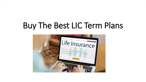 Buy The Best LIC Term Plans