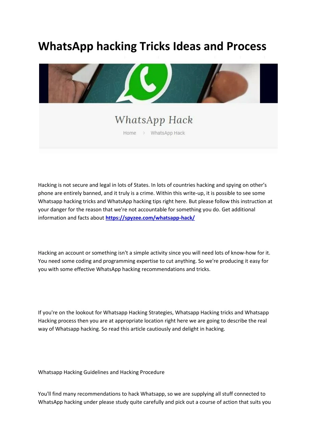 whatsapp hacking tricks ideas and process