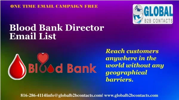 Blood Bank Director Email List