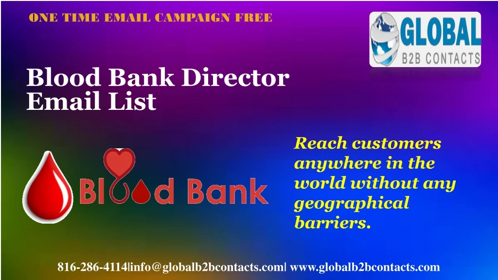 blood bank director email list