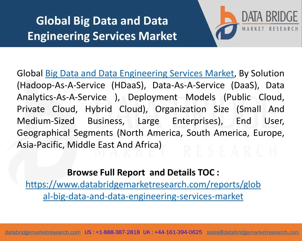 global big data and data engineering services