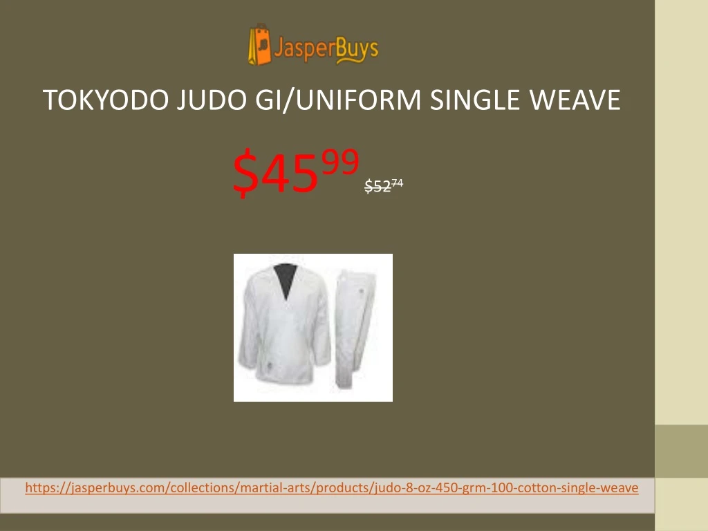 tokyodo judo gi uniform single weave