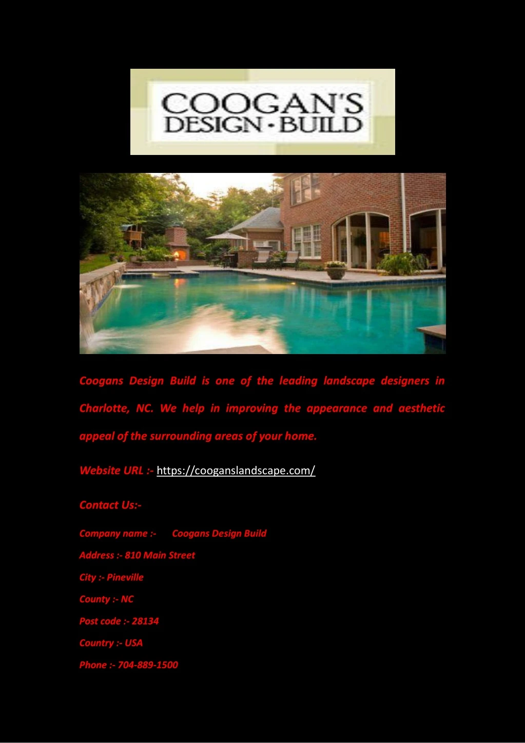 coogans design build is one of the leading
