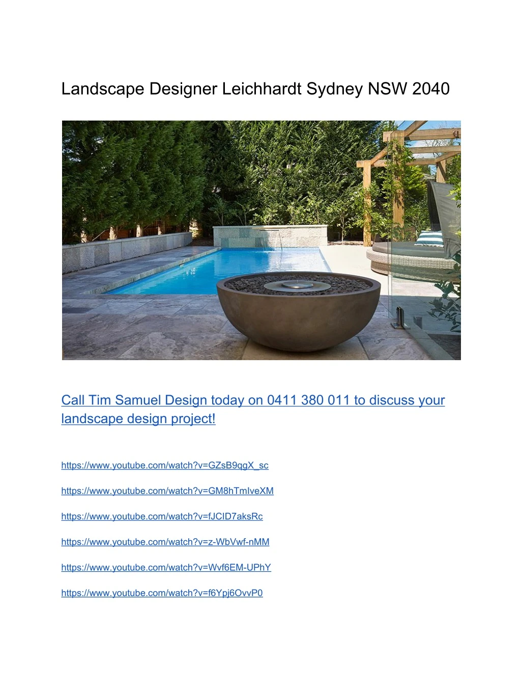 landscape designer leichhardt sydney nsw 2040