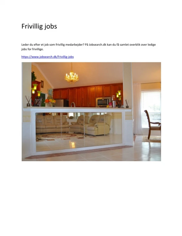 frivillig jobs