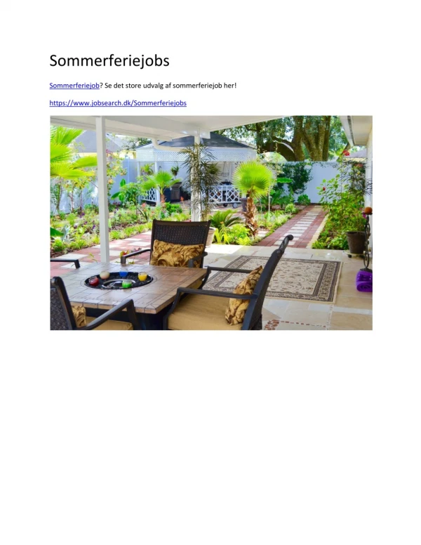 sommerferiejobs