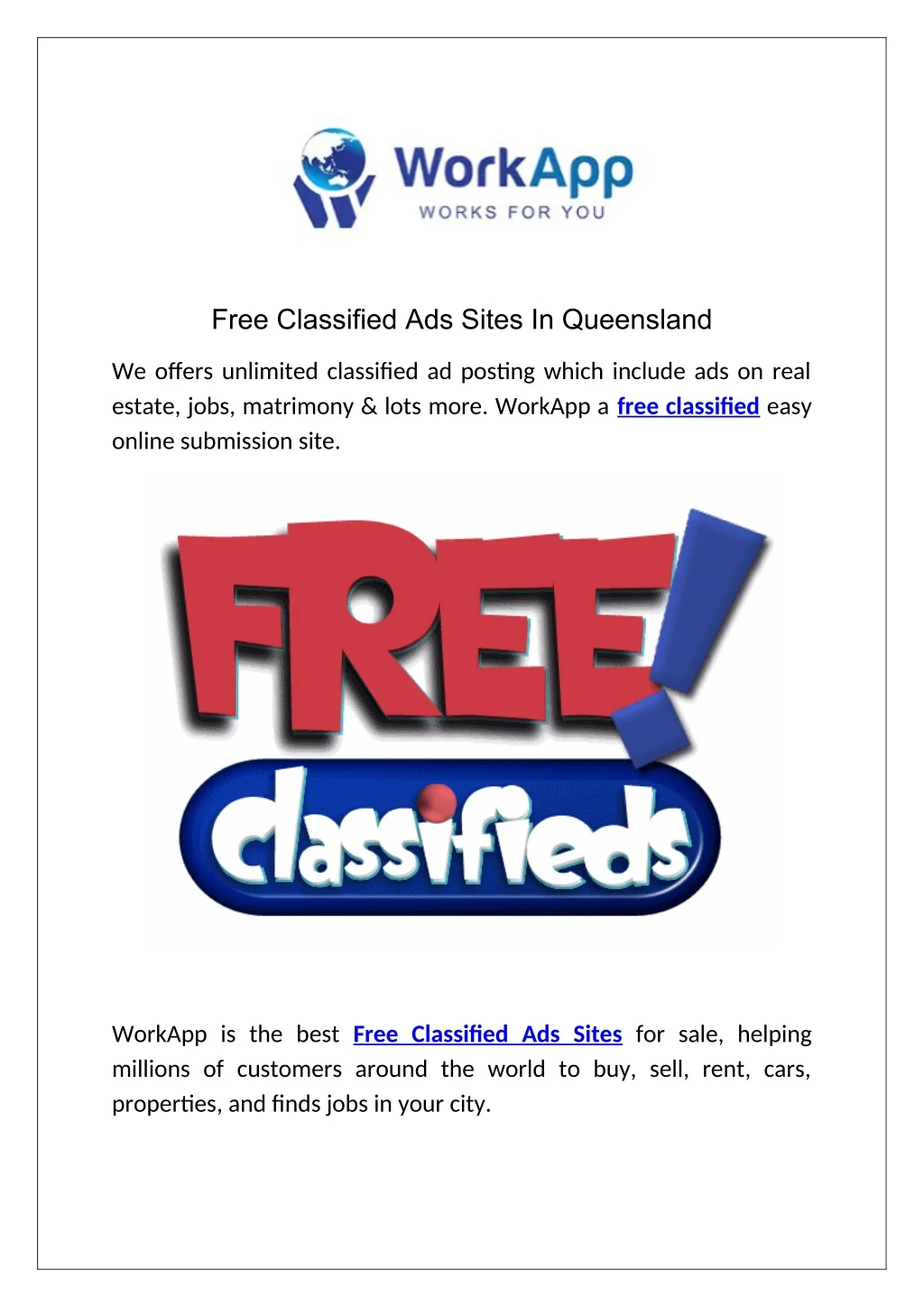 free classified ads sites in queensland