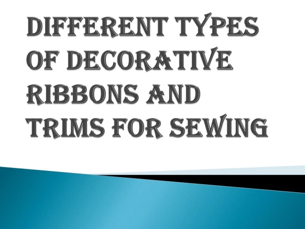 Where Can You Use Decorative Ribbons and Trims?