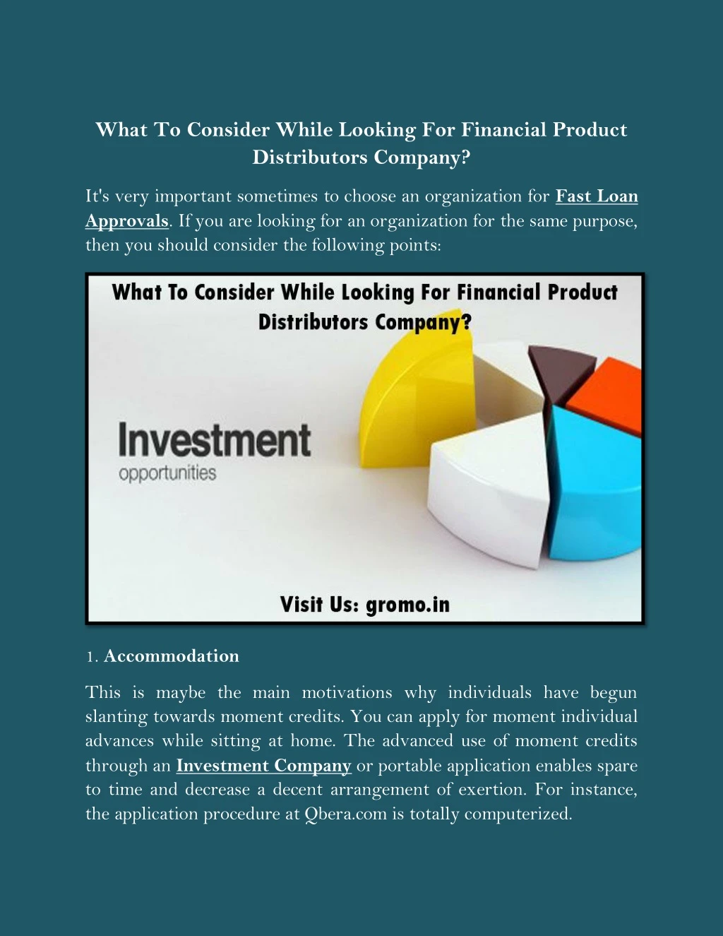 what to consider while looking for financial