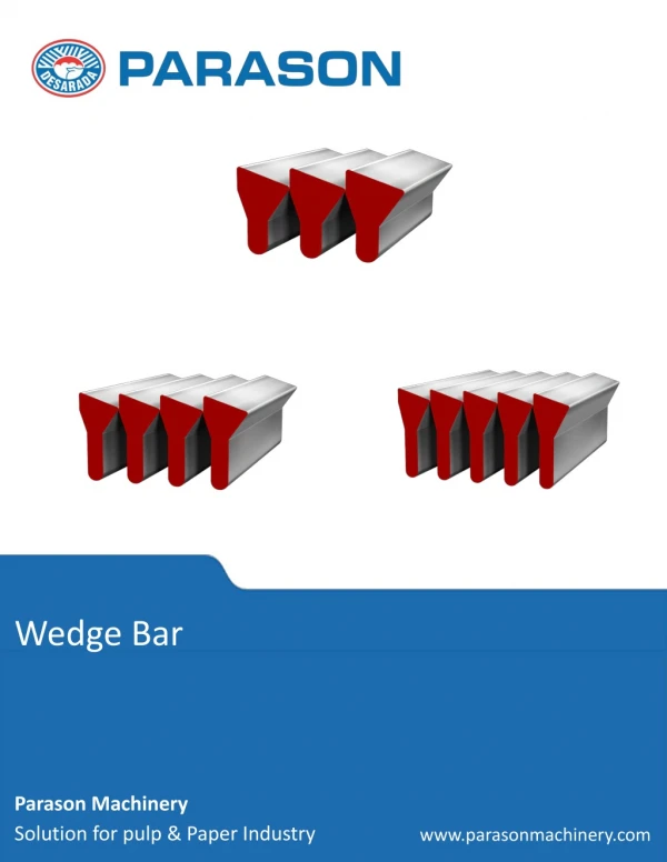 Wedge Bar Pulp Paper Mill