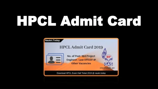 HPCL Admit Card 2019 For 164 Project Engineer Posts | HPCL Exam Date