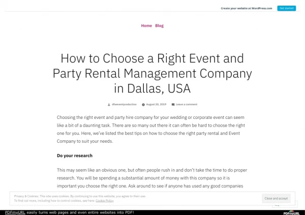 How to Choose a Right Event and Party Rental Management Company in Dallas, USA