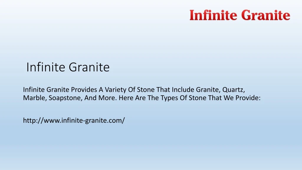 infinite granite