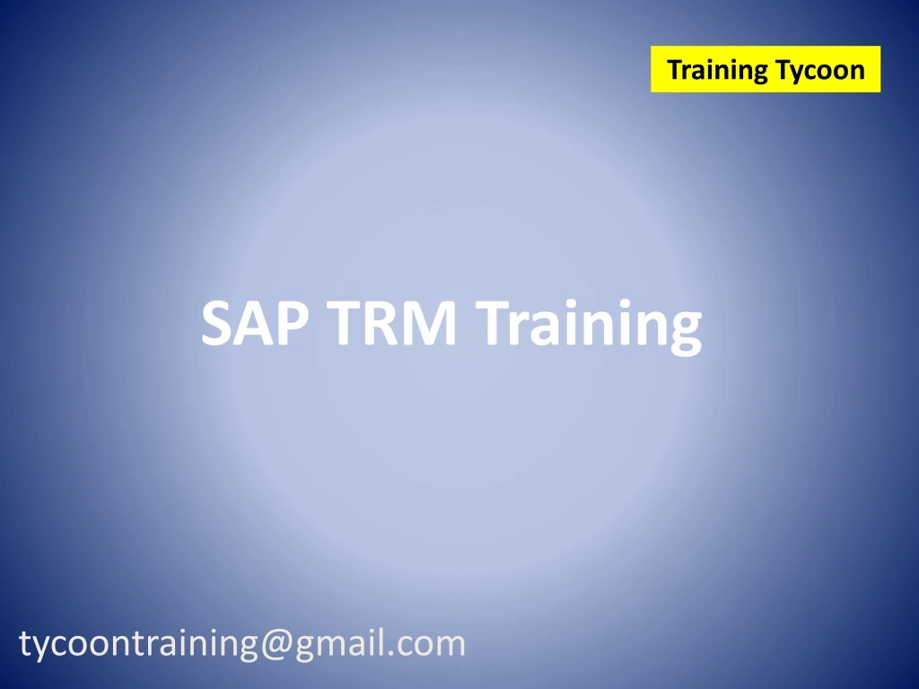 sap trm training