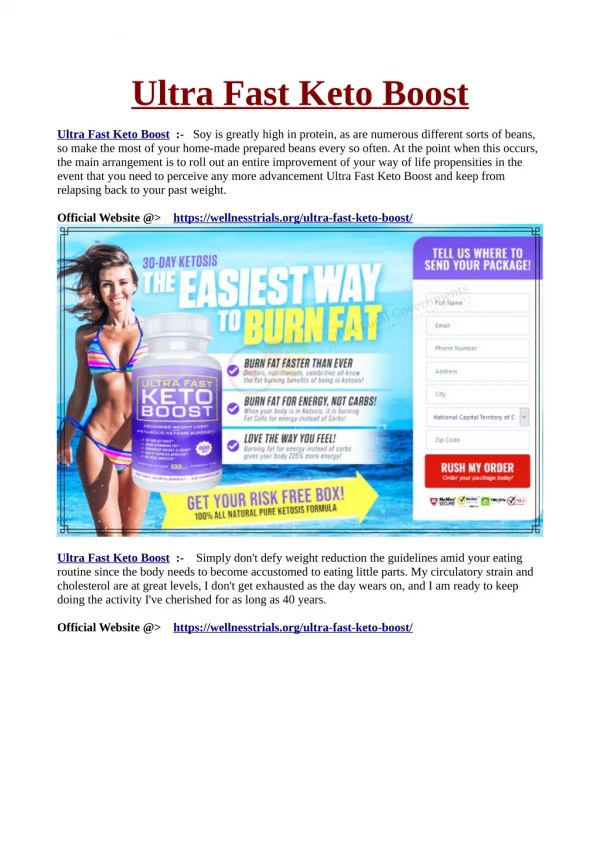 Ultra Fast Keto Boost : Natural Weight Loss Formula For Desirable ...