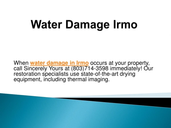 Water Damage Irmo