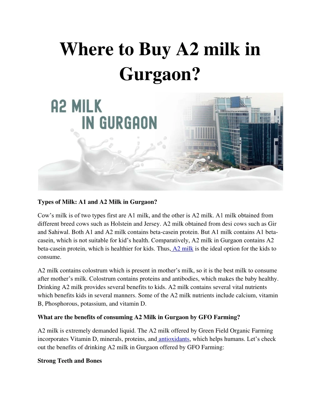 where to buy a2 milk in gurgaon