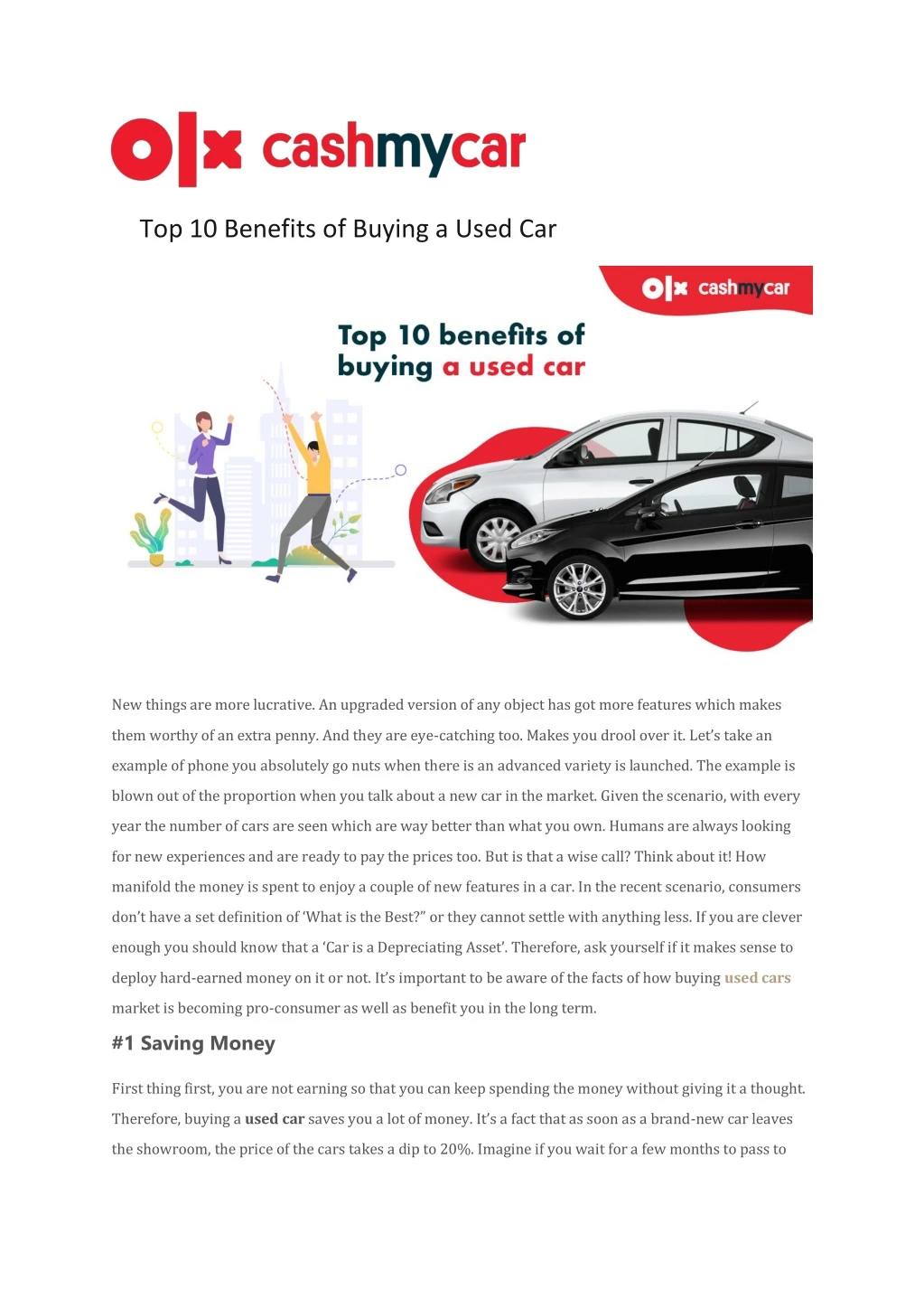 top 10 benefits of buying a used car