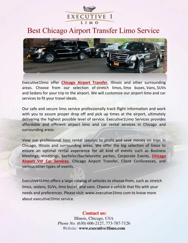 Chicago Airport Transfer