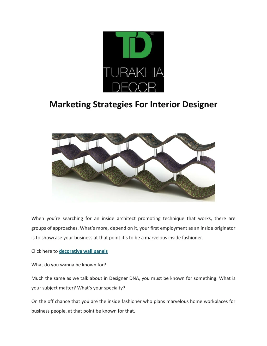 marketing strategies for interior designer