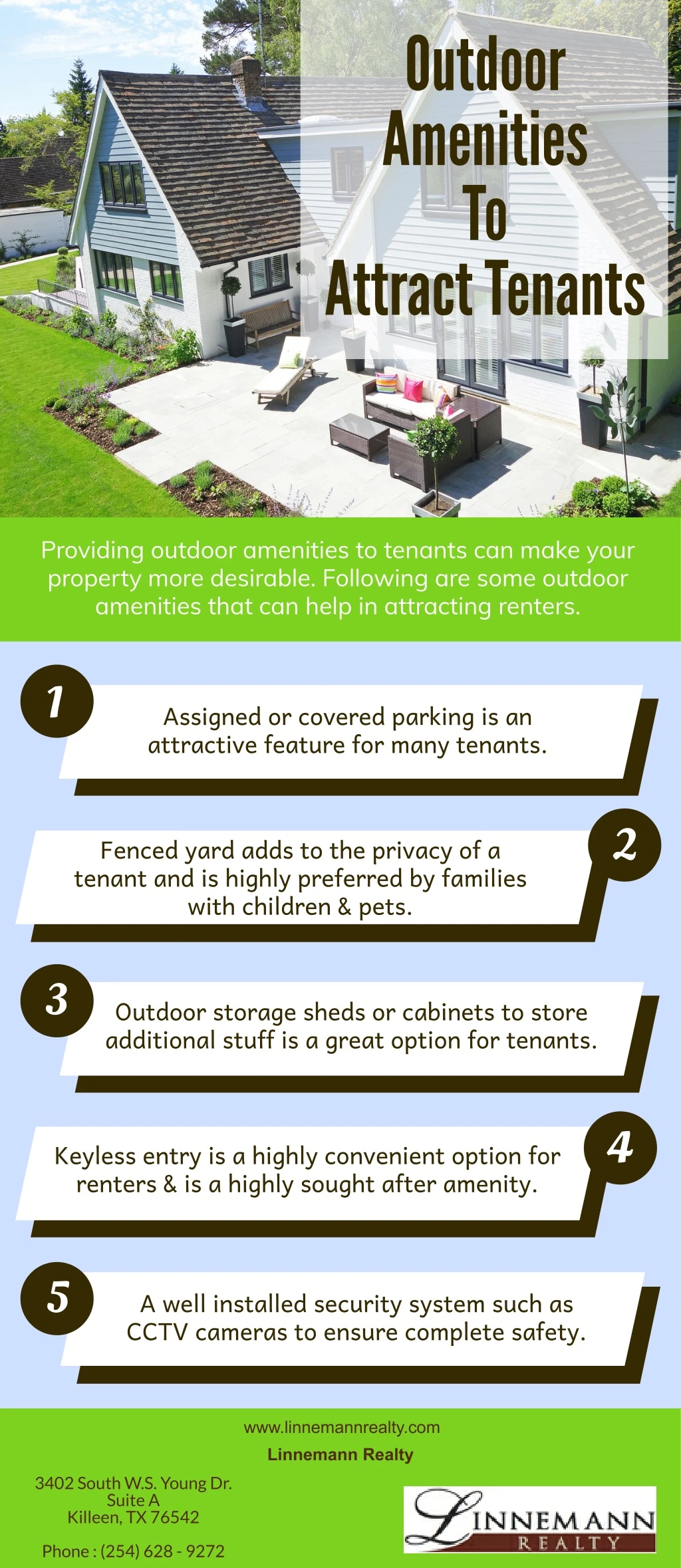 outdoor amenities to attract tenants