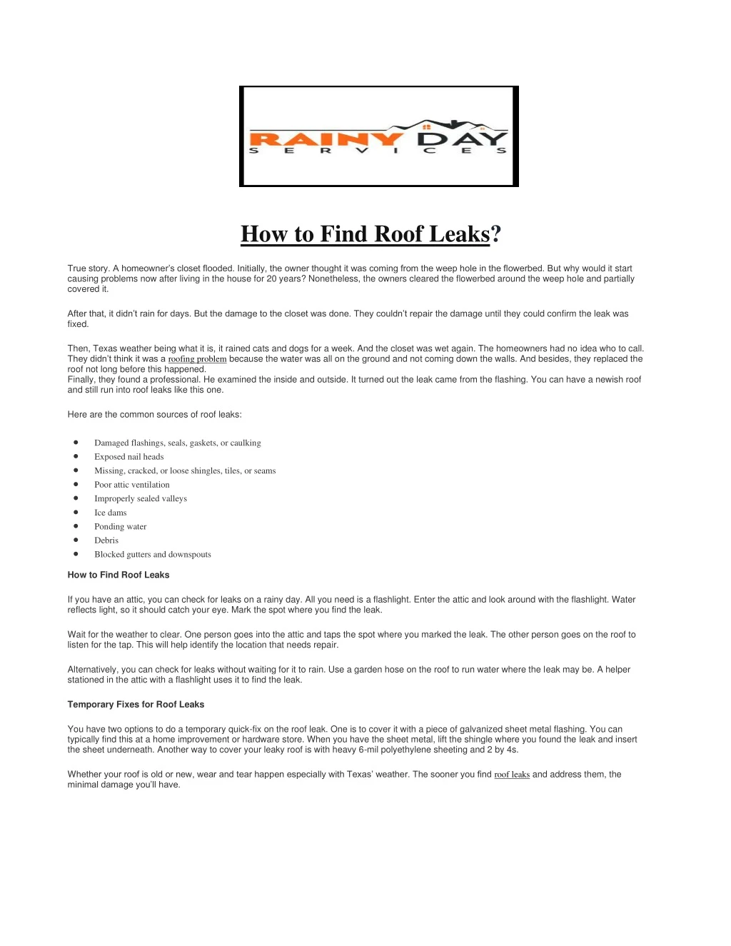 how to find roof leaks true story a homeowner