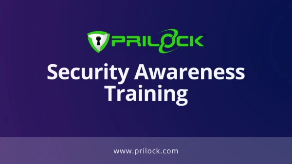 Get Professional Security Awareness Training - Prilock