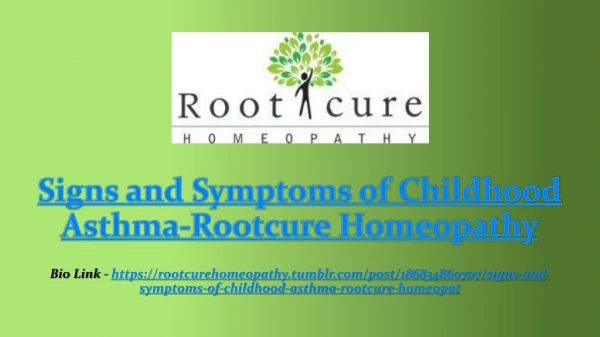 Signs and Symptoms of Childhood Asthma-Rootcure Homeopathy