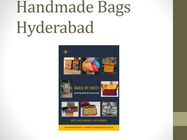 Handmade bags hyderabad