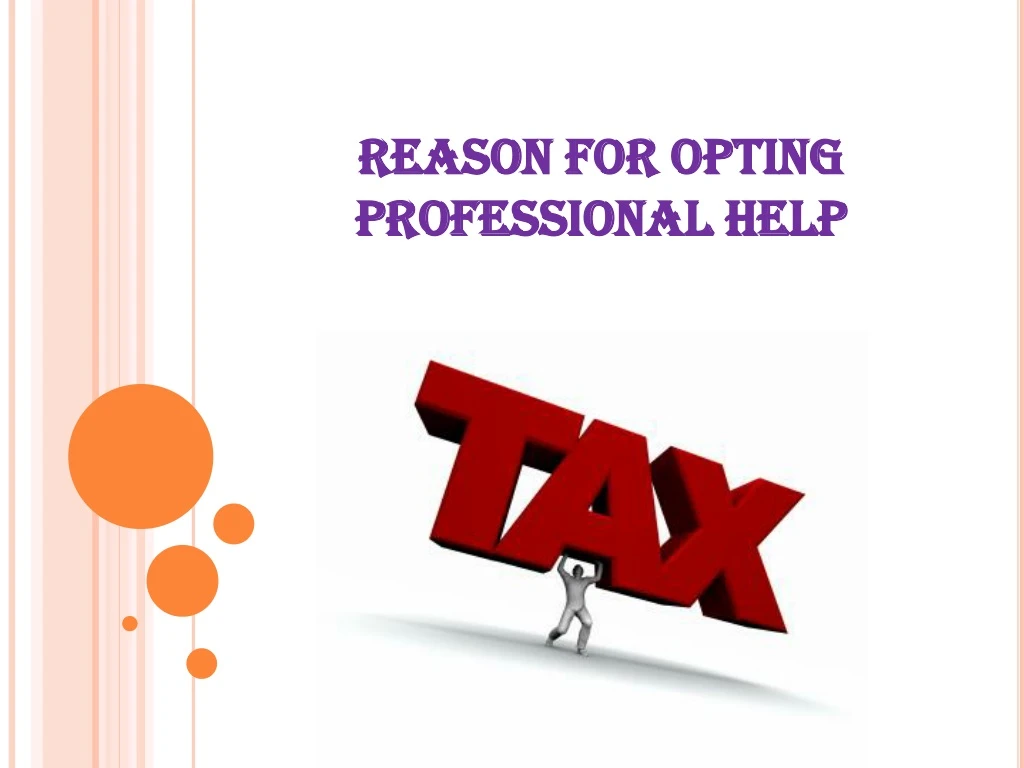 reason for opting professional help