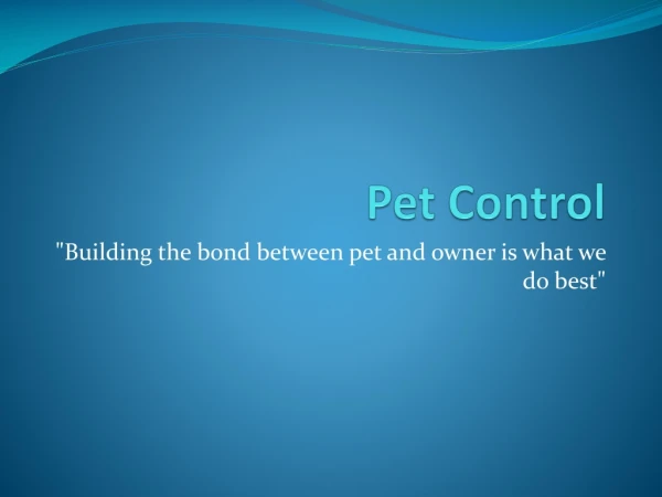 Pet Control