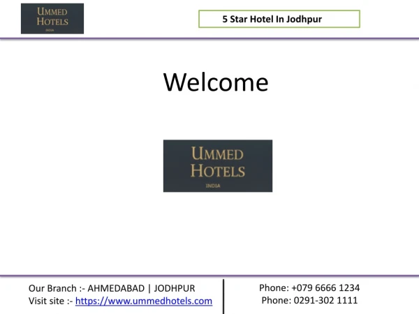 5 Star Hotel In Jodhpur