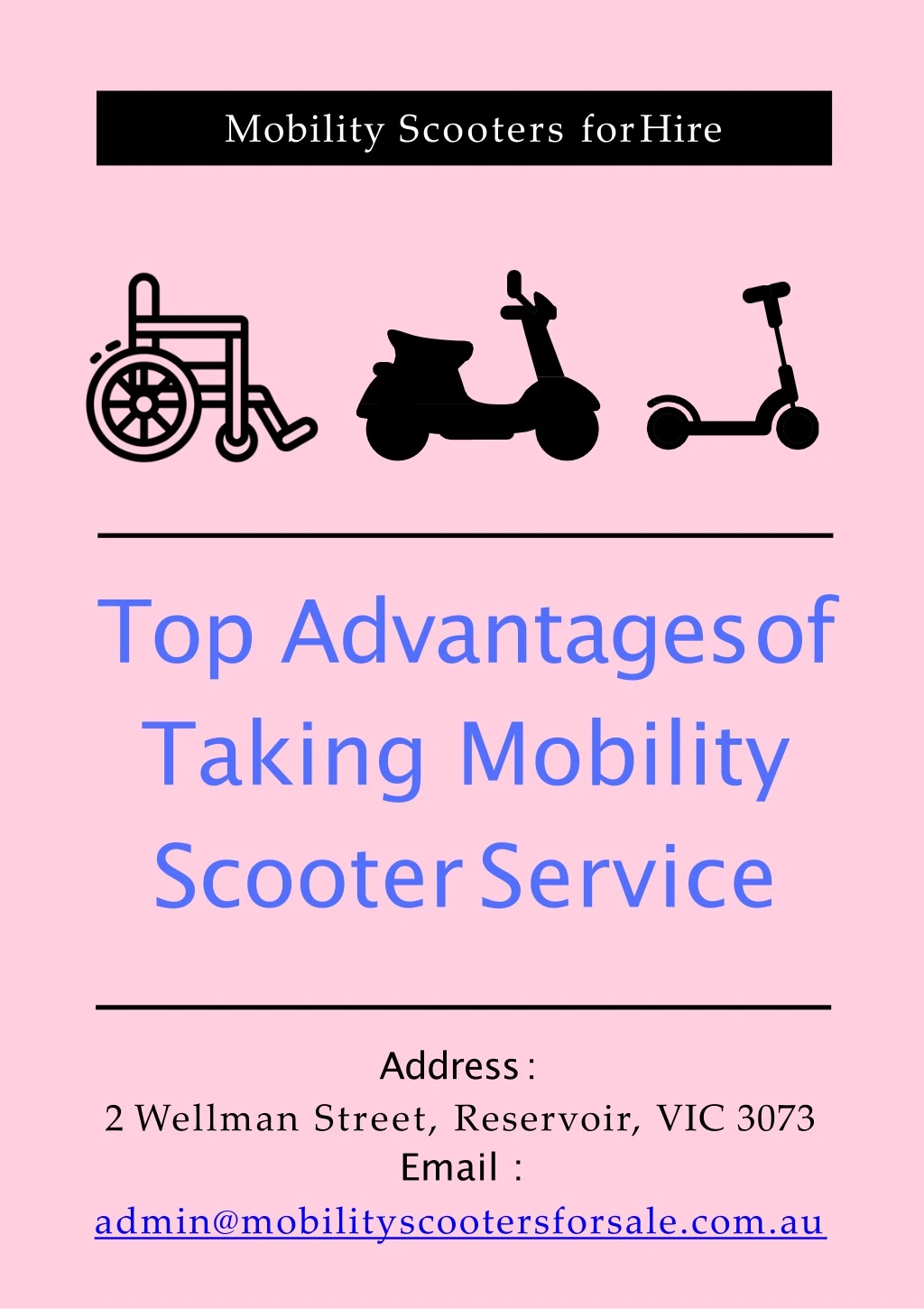 mobility scooters for hire