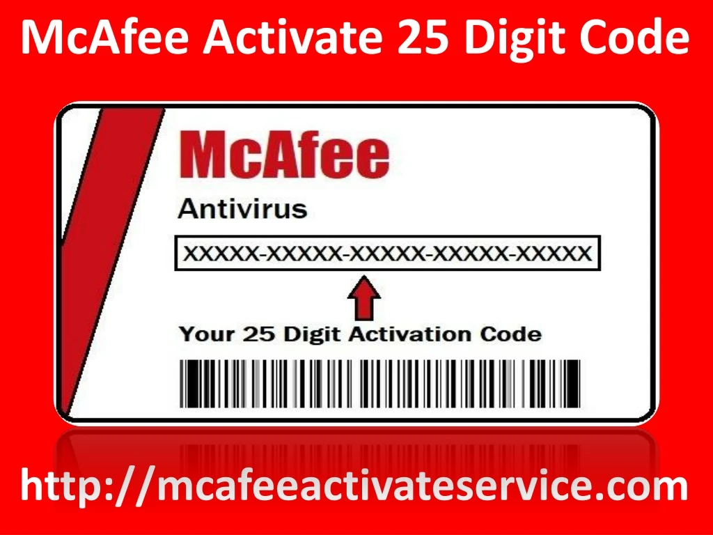 mcafee activate 25 digit code