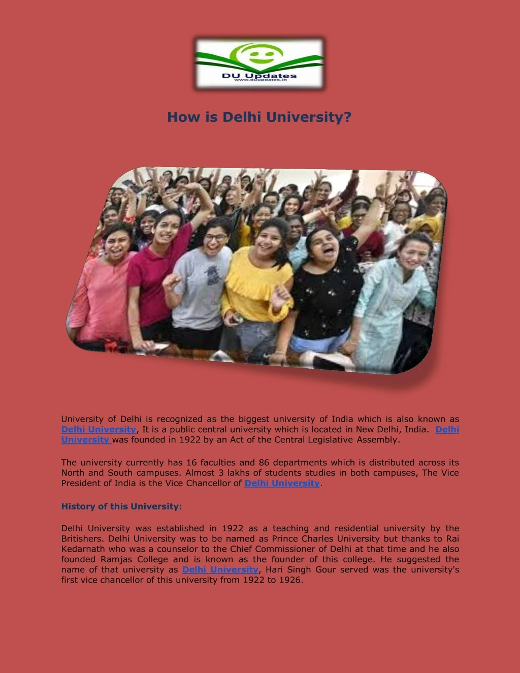 presentation on delhi university