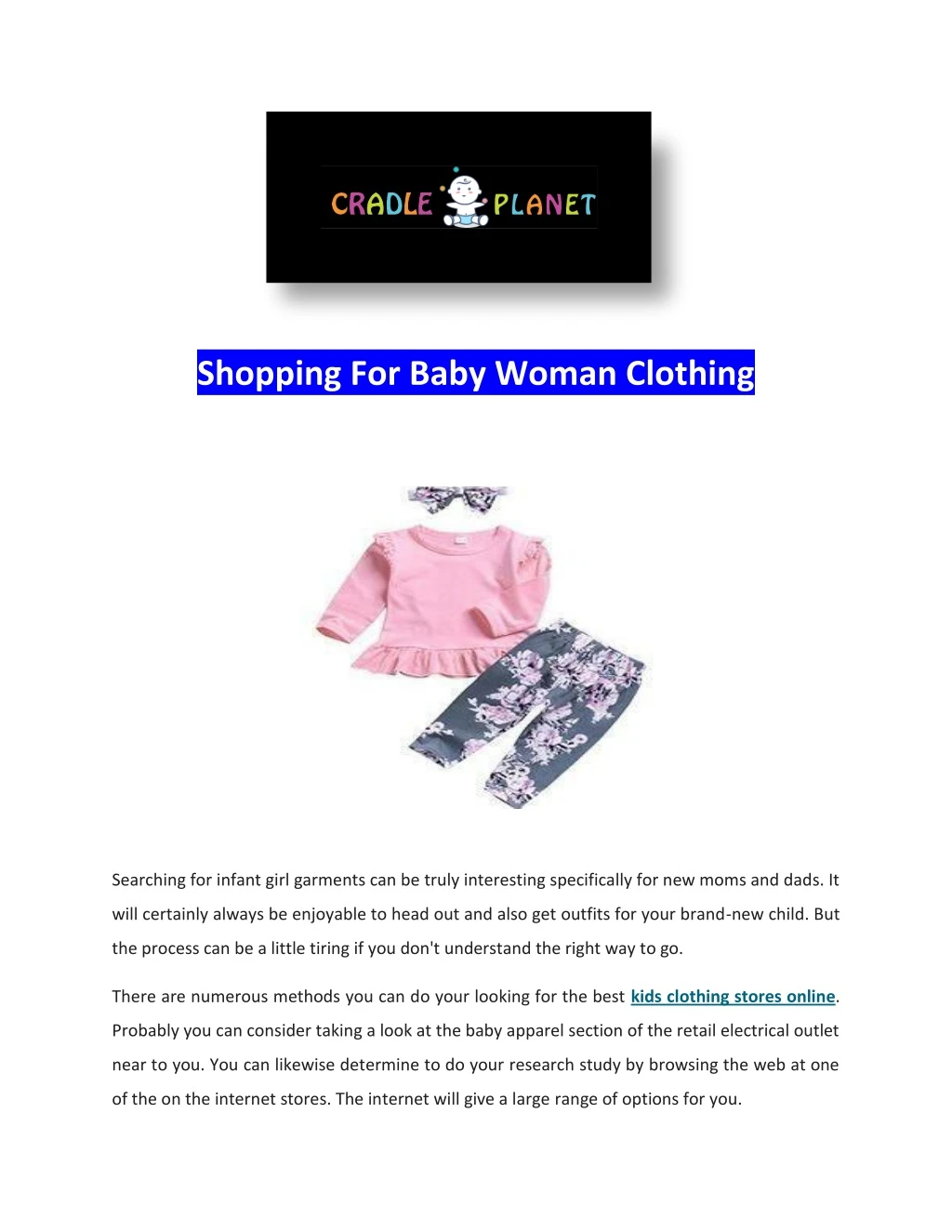 shopping for baby woman clothing